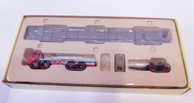 A Corgi British Road Services diecast truck set, AEC Ergo eight wheel platform lorry, Dolly and Girder load, CC10302, boxed. - 2