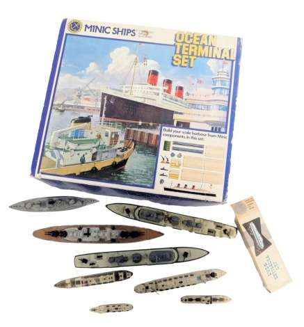 Minic Ships, to include a Minic Kit-Built Set, boxed, and various other ships, to include F101, etc. (a quantity)