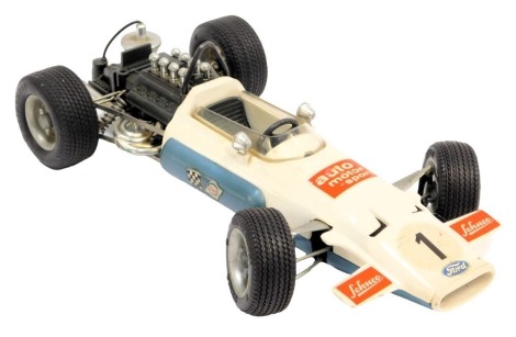 A Schuco Brabham Ford Formel I clockwork F1 car, model 356175, no key.