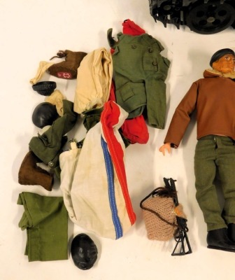 Action Man figures and accessories, including battle tank, accessories, weapons, etc., and a Kenner Six Million Dollar Man Steve Austin. (a quantity) - 2