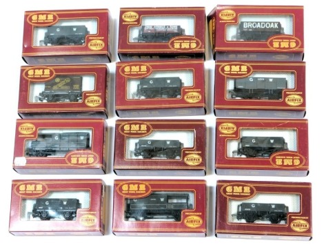 Airfix Great Model Railways OO gauge rolling stock, including five plank wagon John Arnold and Sons, Conflat GWR Door to Door, five plank wagon GWR, seven plank wagon GWR, seven plank wagon GWR, seven plank wagon Broadoak, etc., boxed. (12)