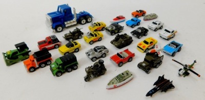 Galoob Micro Machines vehicles and accessory sets, including Rock Quarry, Beach, vehicles and other accessories. (1 tray) - 2