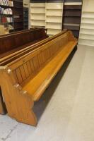 A 19thC pitch pine church pew