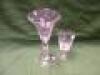 A commemorative glass fluted Goblet engraved with Edward VIII cypher and dated 1937