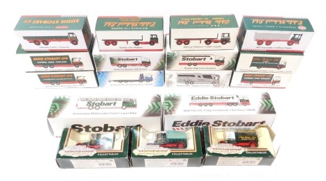 Corgi classics, Atlas Editions and other, Eddie Stobart limited edition diecast, including Mann TGX XXL fridge Curtainside Ava Rose, Mann L2000 box lorry Vallerie Anne, Ford Cargo Curtainside lorry Leslie, AC Ergomatic six wheel tipper, ERF LV platform tr