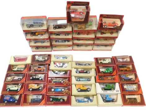 Matchbox Models of Yesteryear boxed diecast vehicles, including Mercedes Benz 540K, Y41 1932 Mercedes Benz L5, Y11 1938 Lagonda drophead coupe, Y31 1931 Morris courier, Y16 Mercedes SS, Y22 1930 Ford Model A, 1926 Ford model TT, etc. (1 box)