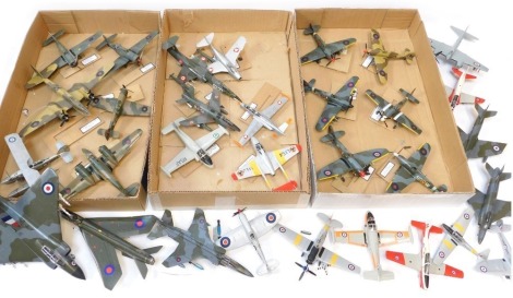 Built model planes, including Blackburn SKUA2, Martin Baltimore mark 5, Air speed Oxford mark 2, BAC sepecat Jaguar 54 squadron, etc. (5 boxes)