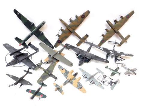 Built model planes, mainly German bombers, including Stuka, Heinkel HE115B, etc. (3 boxes)