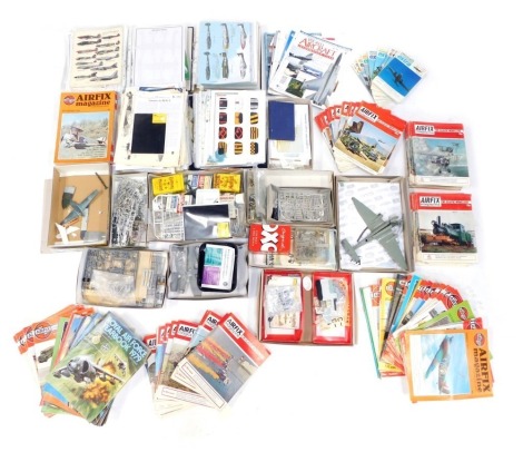 Model plane decals and instructions, spare parts, Royal Airforce yearbooks, Aircraft Illustrated Extra, etc. (3 boxes)