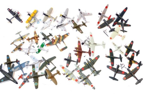 Built model planes, mainly Japanese WWII fighters and bombers, including Nakajima C61 N1, Nakajima B5 N1, Kawasaki 148, Mitsubishi J2M3, etc. (6 boxes)