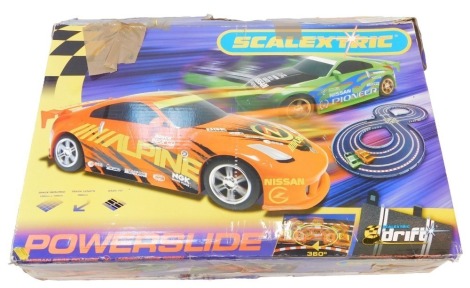 A Scalextric Power Slide set, boxed.