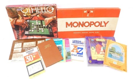 Books and games, comprising Wallace and Gromit A Cracking Good Game, Monopoly, Hobbycraft Airkit, Home Gardens pocket guides, canal guides, etc. (1 box)