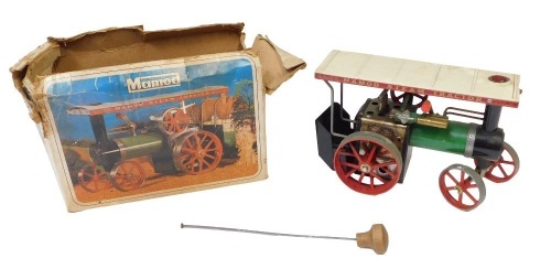 A Mamod TE1A steam traction engine, boxed.