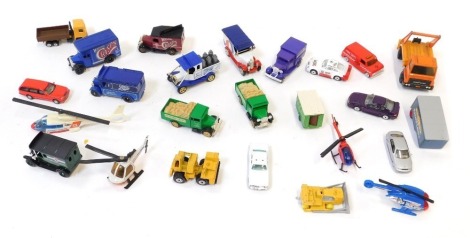 Diecast vehicles, playword, to include Sutton Seeds, Smith's Potato Crisps, Cadbury's Dairy Milk, Matchbox Superkings, and others. (1 box)