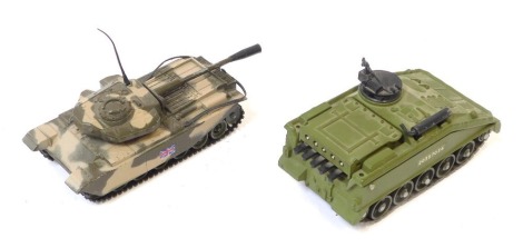 Two Corgi diecast armoured vehicles, comprising The Centurion mark 3 tank and the Dinky Toys Alvis Striker. (2)