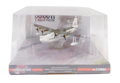 A Corgi World War II Legends Short Sunderland MKII model aircraft