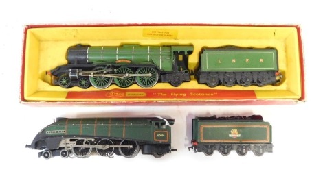 Two Hornby OO gauge locomotives, comprising the LNER Flying Scotsman R855 with tender, and a Hornby Silver King, one boxed. (2, AF)