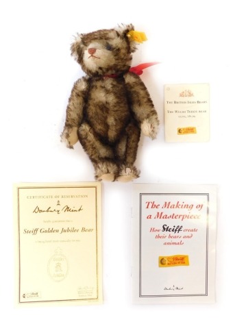 A Steiff Danbury Mint collectors Teddy bear, from the British Isles, comprising The Welsh Teddy bear Olive, 19cm high, with tag.