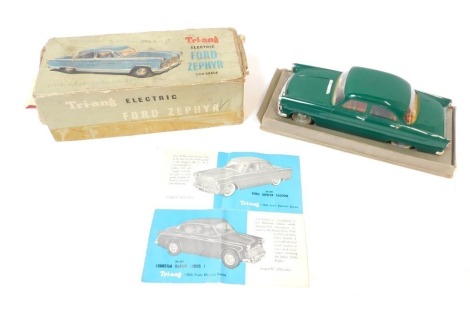 A Tri-Ang electric Ford Zephyr, 1-20 scale, boxed.