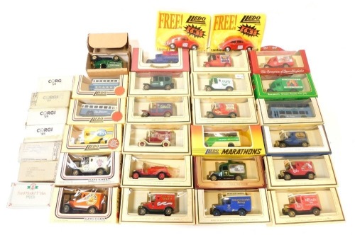 Diecast promotional vehicles, Lledo, Matchbox, and others, to include Days Gone. (1 box)