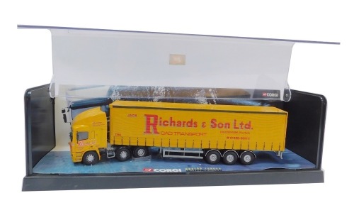 A Corgi diecast Modern Trucks 75204 ERF curtain side Jack Richards and Sons Limited vehicle, boxed.