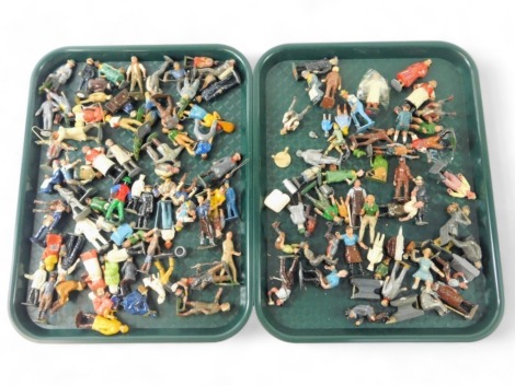 Britain's and other lead figures, including blacksmith, farmers, etc. (2 trays)