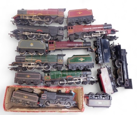 Hornby and Tri-ang OO gauge locomotives, including Princess class locomotive Princess Elizabeth 46201 in BR green, Princess class locomotive 46201 Princess Elizabeth in BR black, 46200 The Princess Royal in BR crimson, etc. (1 box)