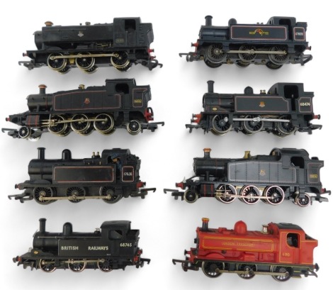 Hornby, Mainline and Lima OO gauge tank locomotives, including London Transport Pannier tank locomotive L90, class 4575 locomotive 5574 in BR lined black, etc. (1 box)