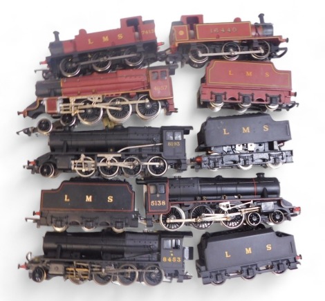 Hornby OO gauge LMS locomotives, including 0-6-0 tank locomotive 16440, 0-6-0 tank locomotive 7413, etc. (1 box)