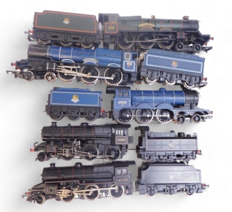 Hornby, Lima and Bachmann OO gauge locomotives, including King class King George V 6000, in BR blue, Castle class locomotive Winchester Castle 5042, in BR lined green, etc. (1 tray)