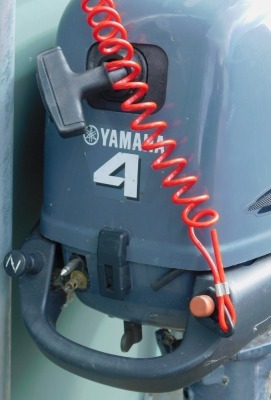 A Yamaha F4BMHL 4HP 4-stroke outboard motor. - 3