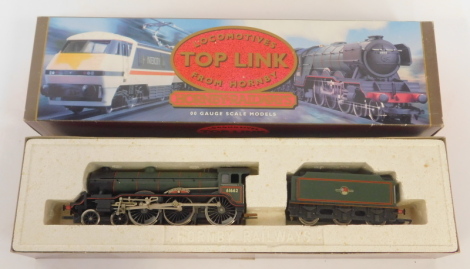 A Hornby Top Link OO gauge BR Class 317-4 locomotive and tender, 61662, Manchester United, green livery, R315, boxed. 