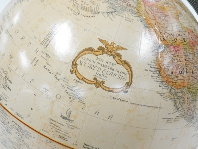 A Replogle 12 inch diameter globe, World Classic series, with QRbox instructions. - 3