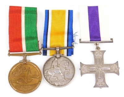 A WWI Mercantile Marine medal, named to Henry R R Mayley together with a Great War medal, and a copy Military Cross.