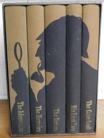 Doyle (Arthur Conan). Sherlock Holmes complete stories, five vols, comprising The Adventures, The Memoirs, The Return, His Last Bow, and the Case-Book, in slipcase, published by the Folio Society.