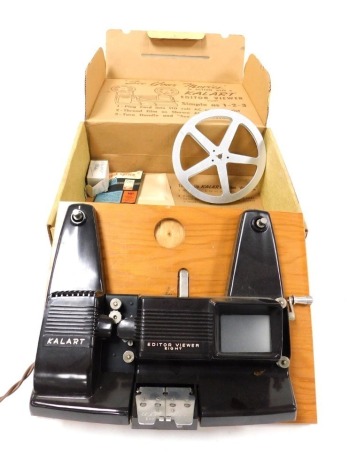 A vintage Kalart Editor Viewer 8, for all 8mm movies, colour and black & white, boxed. Buyer Note: WARNING! This lot contains untested or unsafe electrical items. It is supplied for scrap or reconditioning only. TRADE ONLY