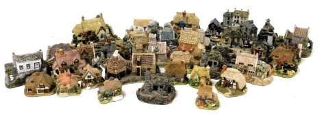 Lilliput Lane and other sculptures, including The Old Mill at Dunster, Cider Apple Cottage, Ballykern Croft, Preston Mill, and two lifeboat sculptures. (qty)