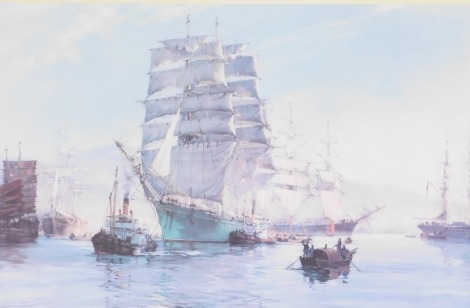 After Montague Dawson RSMA, FRSA (British, 1890-1973). The Themopylae Leaving Foochow, coloured print, 49.5cm x 74.5cm.