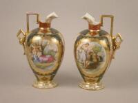 A pair of Continental vases printed with panels after Angelica Kaufmann