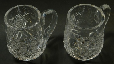 A pair of Waterford crystal tankards, each stamped, 11.5cm high. - 2