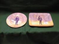 A Royal Doulton Seriesware 'Hamlet' sandwich plate and a matching tea plate