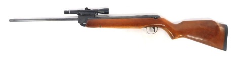 A Webley Vulcan air rifle, .22 calibre, with 15x15 scope.