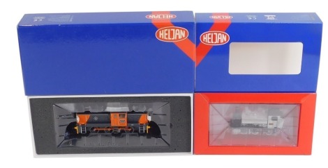 A Heljan OO gauge locomotive, class 14, 14007 load haul, boxed, together with a GWR 0-6-0 ST, in photographic grey, 1361, boxed. (2)