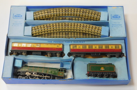 A Hornby Dublo EDP11 passenger train set Silver King, boxed.