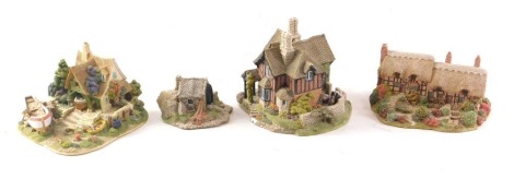 Four Lilliput Lane cottages, to include Chatsworth View, Ann Hathaway's, one unnamed, and Fisherman's Bothy. (AF)