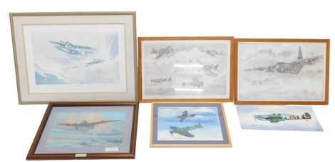 A quantity of Aviation pictures and prints, to include works by or after F Brady, Eric Day, Peter Mitchell.