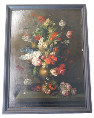 Manner of Jean-Baptiste Monnoyer. Floral study, oil on canvas, 105cm x 77.5cm. - 2