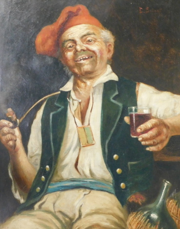 D. Salvati (19thC/20thC). Inn Man, oil on canvas, signed, 52cm x 41cm.