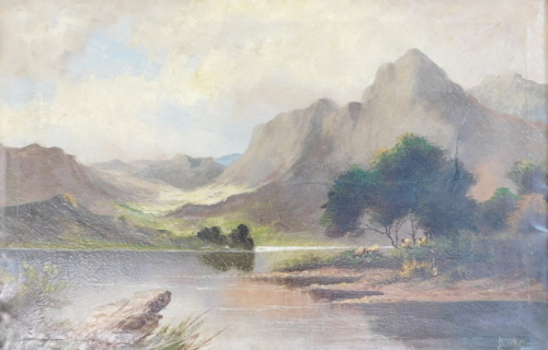 Jack M. Ducker (1877-1968). River landscape, oil on canvas, signed, 39.5cm x 60cm.