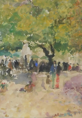 Malcolm Mason (20thC). Park scene, watercolour, signed and dated(20)04, 26cm x 20cm. Label verso Gadsby's Fine Art.